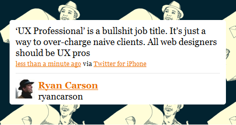'UX Professional' is a bullshit job title. It's just a way to over-charge naive clients. All web designers should be UX pros.